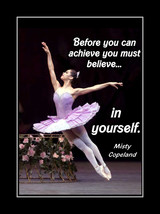 Inspirational Misty Copeland Ballet Dance Quote Poster Print Ballerina Dancer - £18.33 GBP+