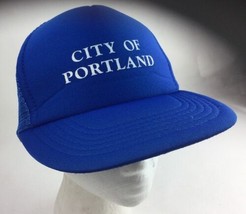 Blue City Of Portland Snapback Hat Portland, Oregon Novelty Cap Trucker - $15.58
