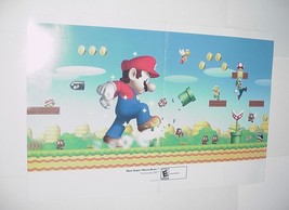 New Super Mario Bros Poster Nintendo DS Luigi w/ Mega Mushroom Mario Goomba - £40.20 GBP