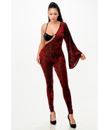 Velvet Flocking Jumpsuit/bell Sleeve - $82.06 CAD