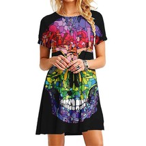 2020 New Model Funny  Womens Dress Summer Fashion Casual Short Sleeve 3D  print  - £73.49 GBP