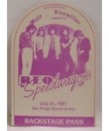 REO SPEEDWAGON - VINTAGE 1981 ORIGINAL CLOTH TOUR BACKSTAGE PASS ***LAST... - £23.59 GBP