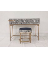 handmade Bone inlay vanity , Bone inlay console , Bone inlay dressing set , - $1,813.88 CAD