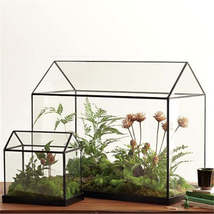 Cool Mini Handmade Tabletop Glass Green Houses,Small Arched Greenhouse Wardian C - $37.86