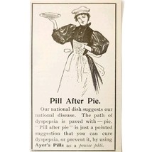 Ayer&#39;s Pill After Pie Dyspepsia 1897 Advertisement Victorian Quack ADBN1A10 - $368.12 MXN