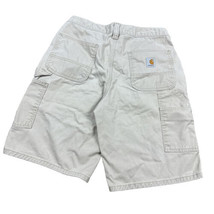 Carhartt Men&#39;s Relaxed Fit Cotton Cargo Work Shorts Khaki Beige Size 30 - £18.93 GBP