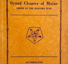 Order Of The Eastern Star 1930 Masonic Maine Grand Chapter Vol XII PB Bo... - $69.99