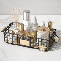 Metal Wire Basket Storage, Bathroom Basket For Organizing, Bathroom Counter Orga - £22.51 GBP