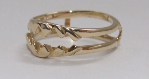 14K Yellow Gold Enhancer Sawtooth or Jaws Style Band Ladie's Sz 8.75 Ring 4 g Item image 4