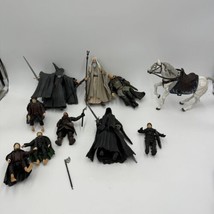Marvel 2003 Lord of the Rings Action Figures Gandalf Frodo Sam Lot Of 10 Pieces - $79.48