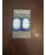 Artisan Collection Cobalt Artsy Rectangular Earrings - €25,31 EUR