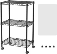 Singaye 3 Small Shelves Storage Shelf Wire Shelving Unit Metal Shelf Adj... - $39.99