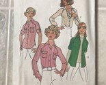 7912 CUT Simplicity Sewing Pattern Misses Top Stitched Shirt Camp Shirt ... - $9.91