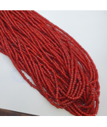 Multistring Vintage Stunning Venetian White Heart 3.5-4.5mm Beads Necklace - $41.40