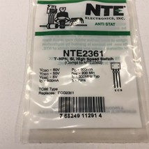 (3) NTE NTE2361 Silicon NPN Transistor High Speed Switch - Lot of 3 - £11.78 GBP