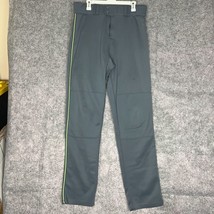 Rawlings Mens Baseball Pants Size 36 Gray Gold Green Snap Button Full Le... - £19.24 GBP