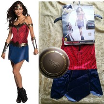 $50 Womens Wonder Woman Adult Dc Superhero Cosplay Costume &amp; Shield Small-NEW - £28.75 GBP