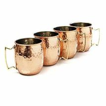 Copper Moscow Mule Mug Handmade of 100% Pure Copper, Nickel Lined, Brass Handle  - £17.23 GBP