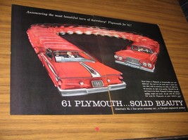 1960 Print Ad The 1961 Plymouth Red Low Price Economy Car - £10.34 GBP
