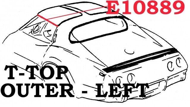 1968-1969 Corvette Weatherstrip T Top Outer USA Left - $98.95