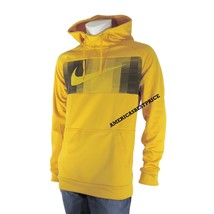 NIKE SWOOSH LOGO THERMA FLEECE NEW MEN&#39;S PULLOVER HOODIE TRAINING SWEATS... - £40.02 GBP