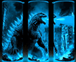 Glow in the Dark Godzilla in Neon Tokyo Atomic Blast Monster Cup Mug Tum... - $22.72