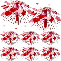 Beeveer 8 Pcs Valentine&#39;s Day Metallic Foil Spray Centerpieces for Tables Heart - £24.51 GBP