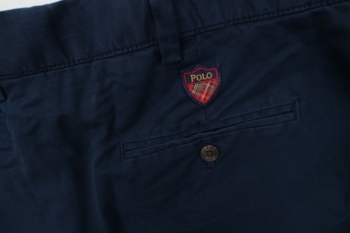 Vintage 90s Polo Golf Ralph Lauren Mens 34 Faded Crest Chino Shorts Blue Cotton Item image 14