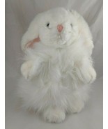 Ty White Rabbit Cashmere Plush 13 Inch 2001 Blue Ribbon Stuffed Animal toy - $10.95