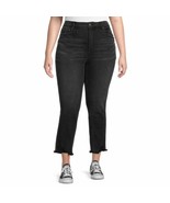 Terra &amp; Sky™ ~ Plus Size 18W ~ Black ~ Hi-Rise ~ Vintage Crop ~ Distress... - $35.00