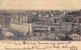 Town Center from Fox Hill Rockville Connecticut 1906 postcard - £5.87 GBP