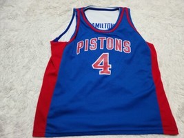 Detroit Pistons Reversible Tank L Jersey Rip Hamilton Joe Dumars Made US... - £8.36 GBP