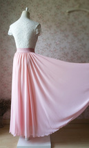 Blush Skirt and Top Set Elegant Plus Size Blush Wedding Bridesmaids Outfit NWT image 7