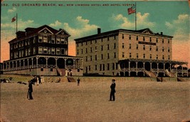 Old Orchard Beach Maine - New Linwood Hotel and Hotel Vesper -1910 Postcard Bk64 - £7.01 GBP
