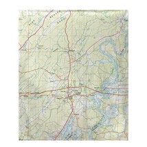 Betsy Drake Logan Martin Lake, AL Nautical Map Fleece Throw - £54.48 GBP