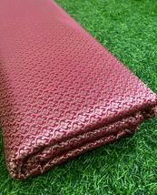 India Brocade fabric Red &amp; Gold Fabric Wedding Fabric, Abaya Fabric-NF414 - $7.49+