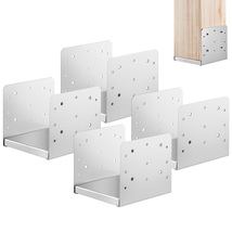 VEVOR Post Base Internal 7.8" x 7.3", 4pcs Stainless Steel Post Anchor B... - $53.99