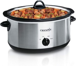 Versatile 7 Slow Cooker - Stainless Steel - Removable Stoneware Dishwasher Safe - £47.15 GBP