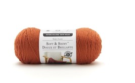 Loops &amp; Threads, Soft &amp; Shiny Solid Yarn, SH70 Pumpkin Orange, 6 Oz. Skein - £7.17 GBP