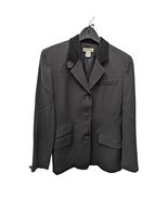 Ann Taylor Black Velvet Collar Equestrian Wool Blazer Riding Jacket Size 6 - $3,635.34 MXN