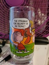 Camp Snoopy Peanuts Glass McDonald&#39;s The Struggle For Security Is No Picnic - £5.88 GBP