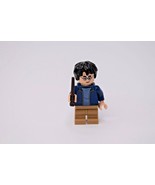 LEGO Minifigure Harry Potter Dark Blue Open Jacket Dark Tan Medium Legs ... - $90.86 MXN