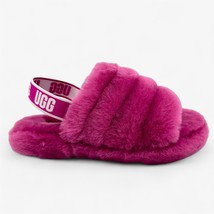 UGG Fluff Yeah Slide Fuchsia Pink Kids Girls Size 4 Sandal Slide - £41.09 GBP