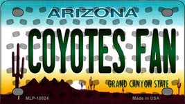 Coyotes Fan Arizona Novelty Mini Metal License Plate Tag - $14.95