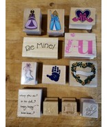 Mixed Lot of 12 Valentine and Friendship style stamps from Various Makers  - $12.98