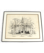 Drake University Pen Drawing Print of Old Main Bell Tower by Stevenson 2... - $23.26