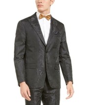 MSRP $350 Tallia Men&#39;s Charcoal Tonal Animal Print Dinner Jacket Size 2XL - £44.75 GBP