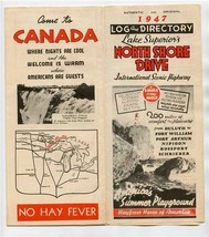 1947 Log &amp; Directory Lake Superior&#39;s North Shore Drive Brochure Scenic Highway  - £14.02 GBP