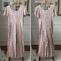 Vintage 90s Jeffrey &amp; Dara Floral Print Wide Leg Jumpsuit 12 Petite - $669.60 MXN
