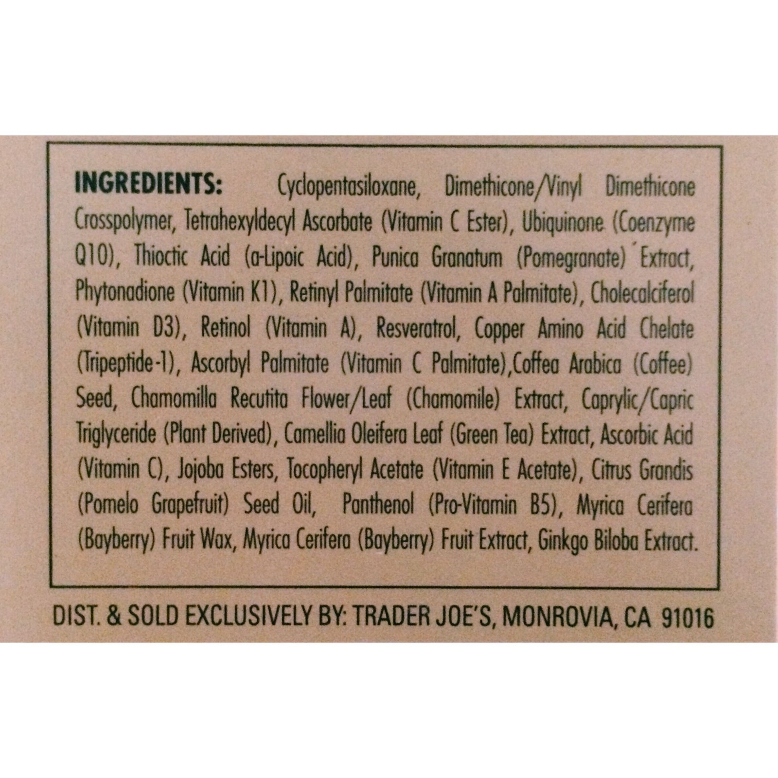 Trader Joe's Nourish Antioxidant Facial Serum, Hydrating Formula, 1 Oz. (2 Pack) Item image 4